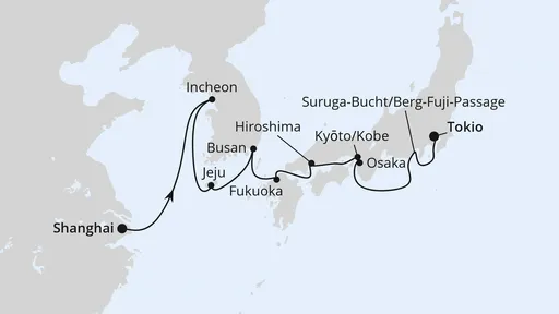 Route China, Südkorea & Japan 2