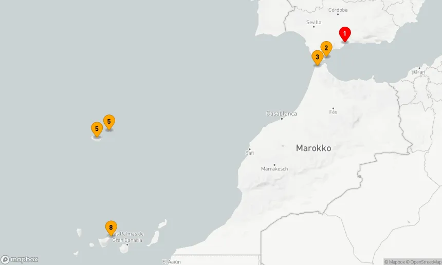 Route 7 Nächte - Costa del Sol zu den Kanarischen Inseln