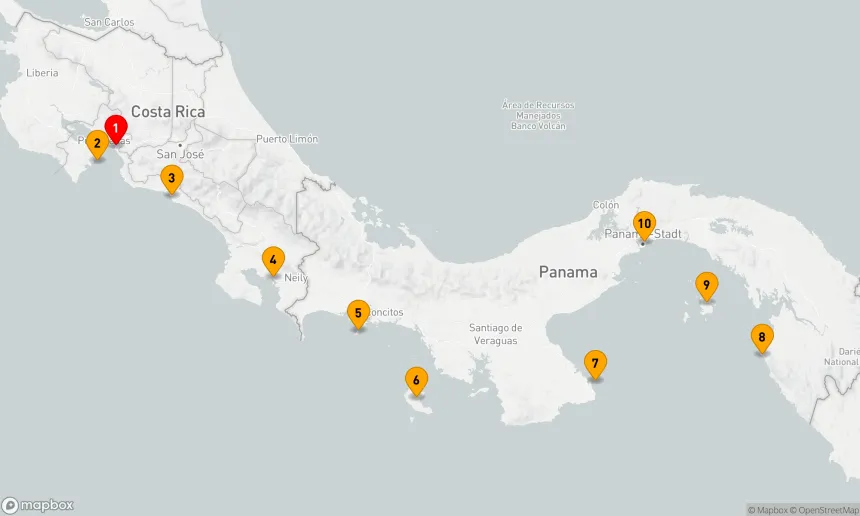 Route 9 Nächte - Costa Rica und Panama