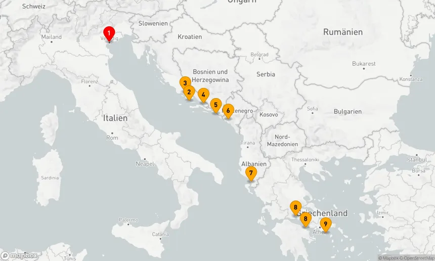 Route 8 Nächte - Dalmatian Coast & Aegean Islands