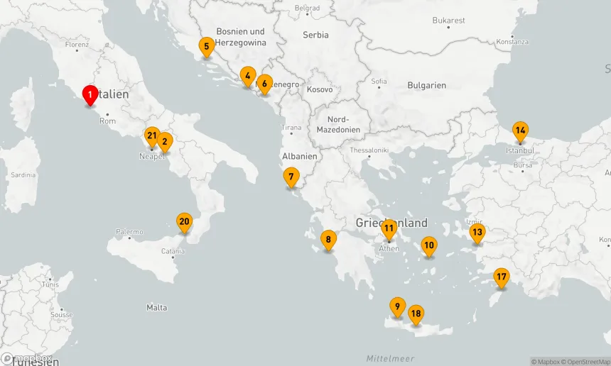 Route 21 Nächte - Das Beste aus dem Mittelmeerraum