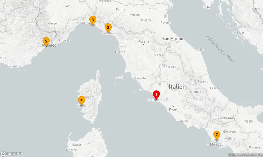 Route 7 Nächte - DAS BESTE VON ITALIEN & FRANZÖSISCHER RIVIERA