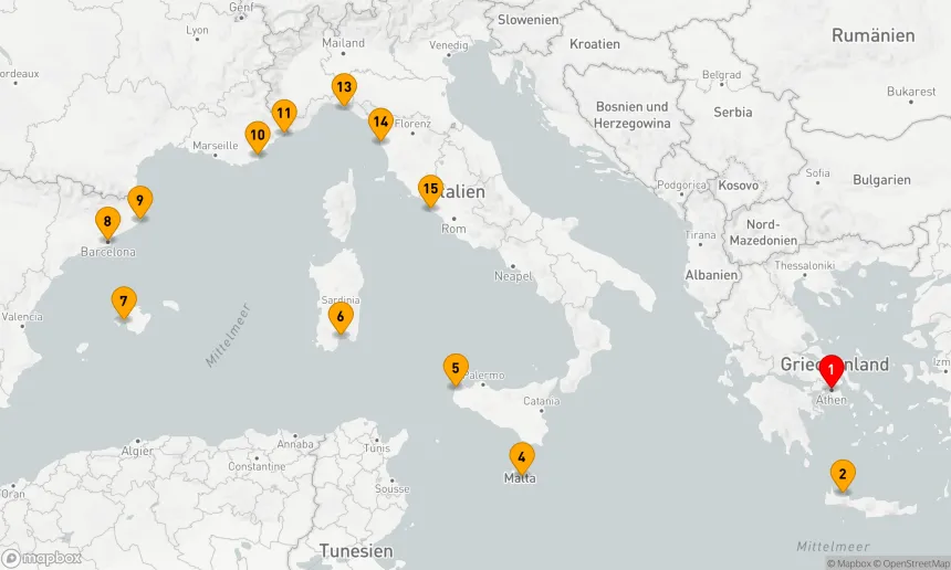 Route 14 Nächte - DAS MEDITERRANE FESTMAHL