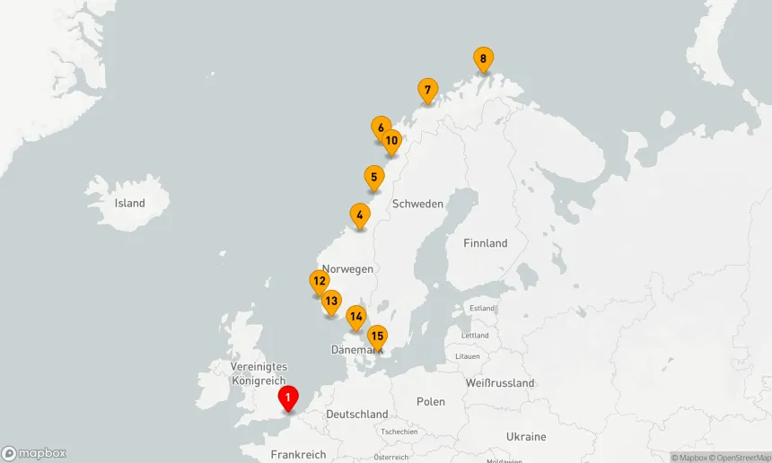 Route 14 Nächte - DAS NORDKAP NORWEGENS ZUR SOMMERSONNENWENDE