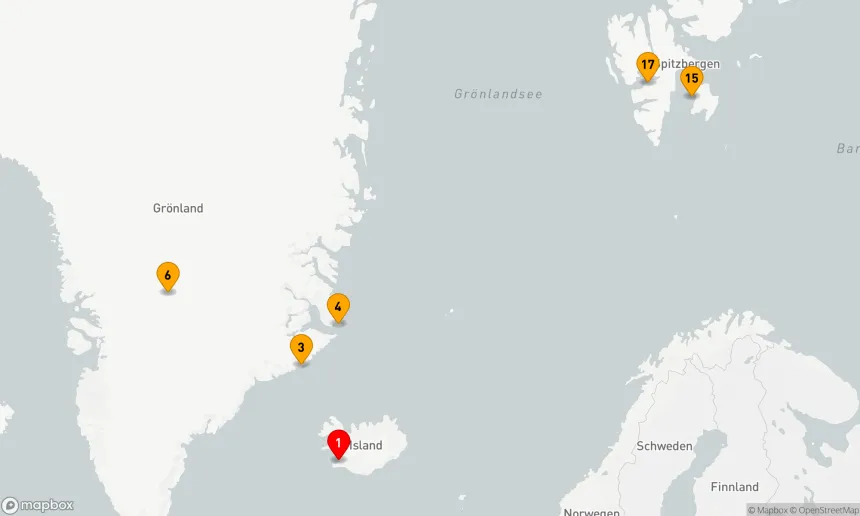 Route 16 Nächte - Der geografische Nordpol und die Ostküste Grönlands