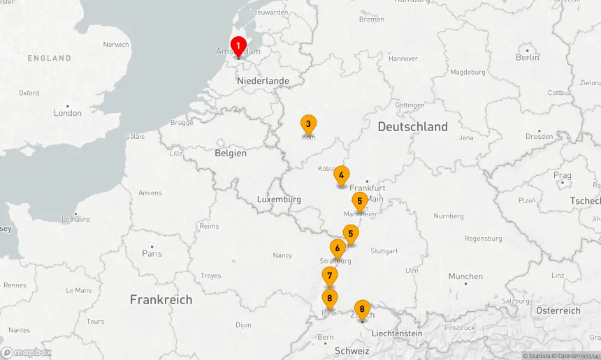 Route 7 Nächte - Der Geschmack des Rheins - Eine Weinkreuzfahrt