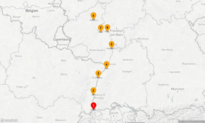 Route 7 Nächte - Der majestätische Rhein
