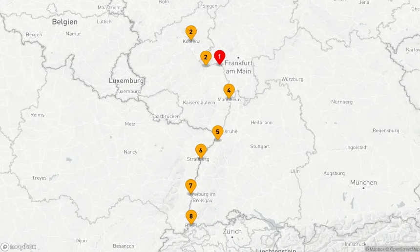 Route 7 Nächte - Der majestätische Rhein: Bier- und Weinkreuzfahrt