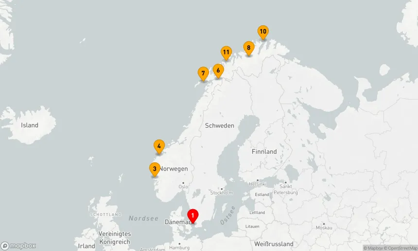 Route 11 Nächte - Die Arktis Linie – Kurs Nord