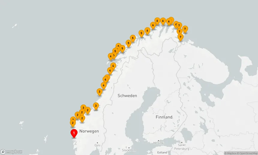 Route 11 Nächte - Die klassische Postschiffroute