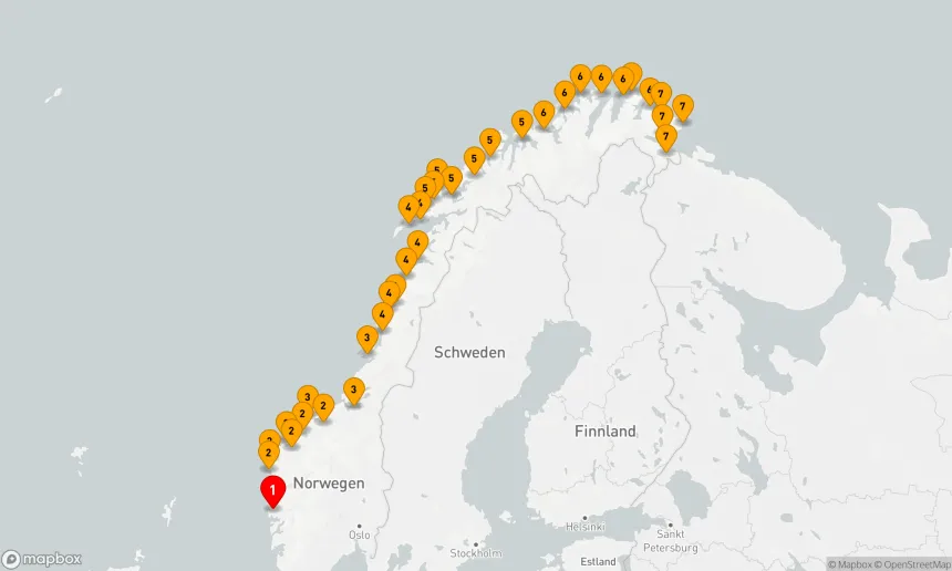 Route 11 Nächte - Die klassische Postschiffroute