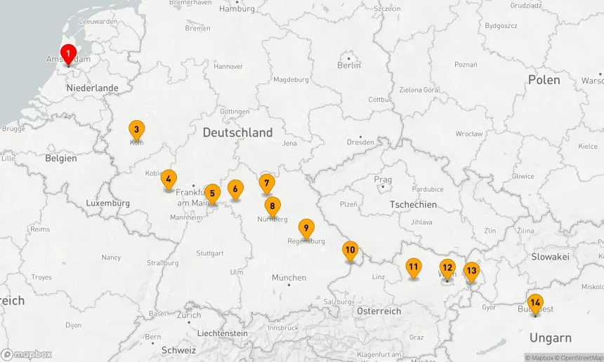 Route 14 Nächte - Die Pracht Europas in der Vorsaison