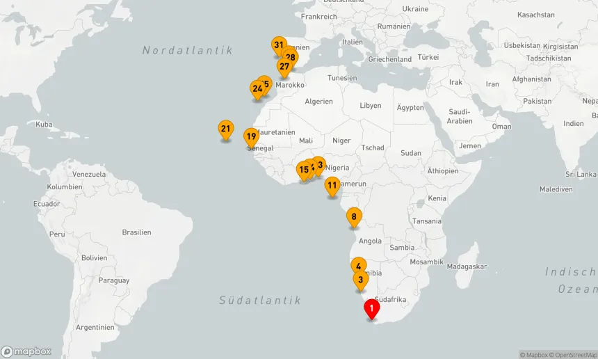 Route 30 Nächte - DIE WESTKÜSTE AFRIKAS: KAPSTADT NACH CABO VERDE