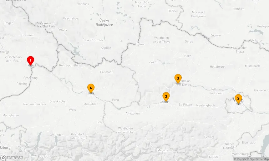 Route 4 Nächte - Donau Adventszeit