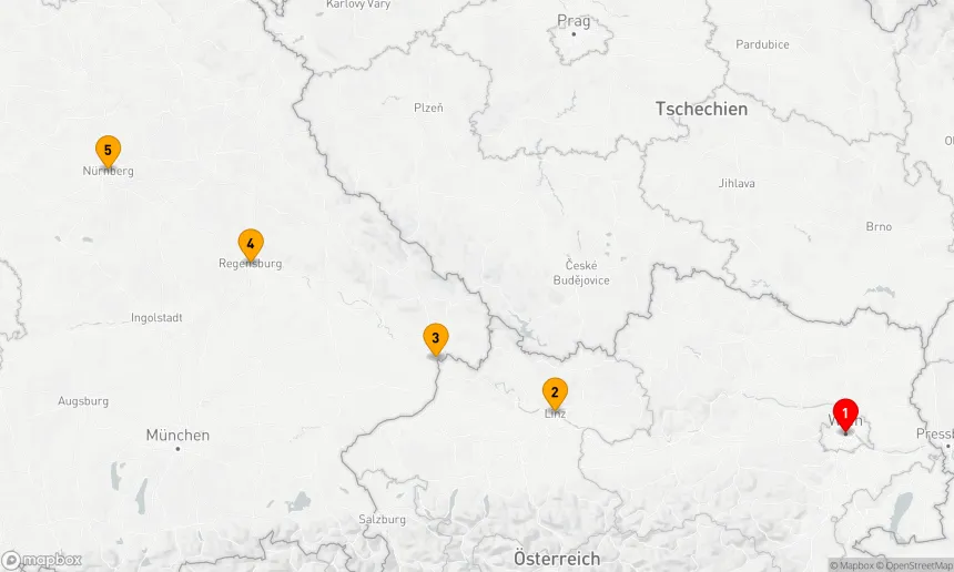 Route 5 Nächte - Donau im Lichterglanz
