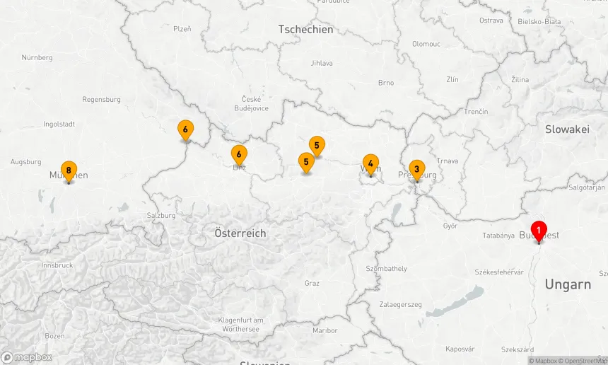 Route 7 Nächte - Donau-Weihnachtsmärkte