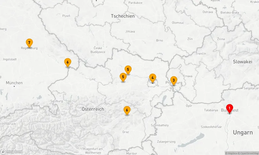 Route 7 Nächte - Donau-Weihnachtsmärkte