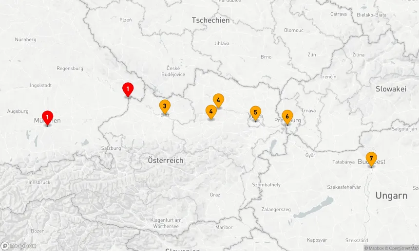 Route 7 Nächte - Donau-Weihnachtsmärkte