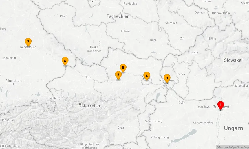 Route 7 Nächte - Donau-Weihnachtsmärkte