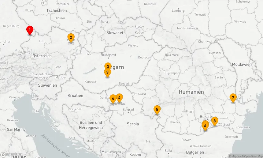 Route 14 Nächte - Donauzauber: Städte und Kulturvielfalt entdecken