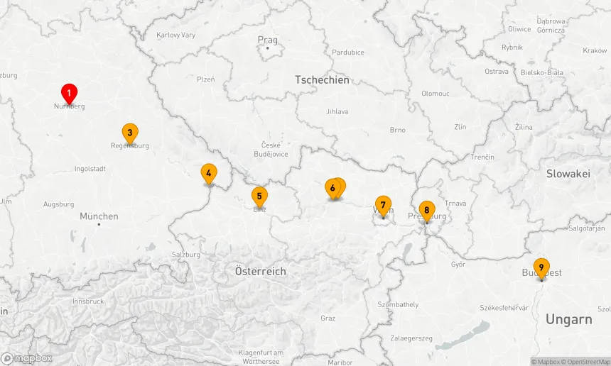Route 9 Nächte - Ein Geschmack der Donau - Eine kulinarische Kreuzfahrt