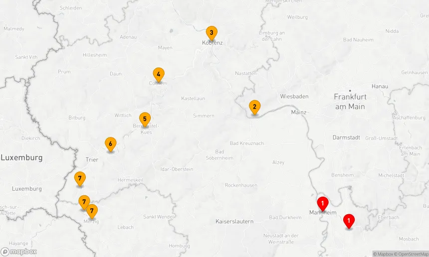 Route 7 Nächte - Eine Reise durch die Zeit auf Saar,  Rhein,  Neckar und Mosel