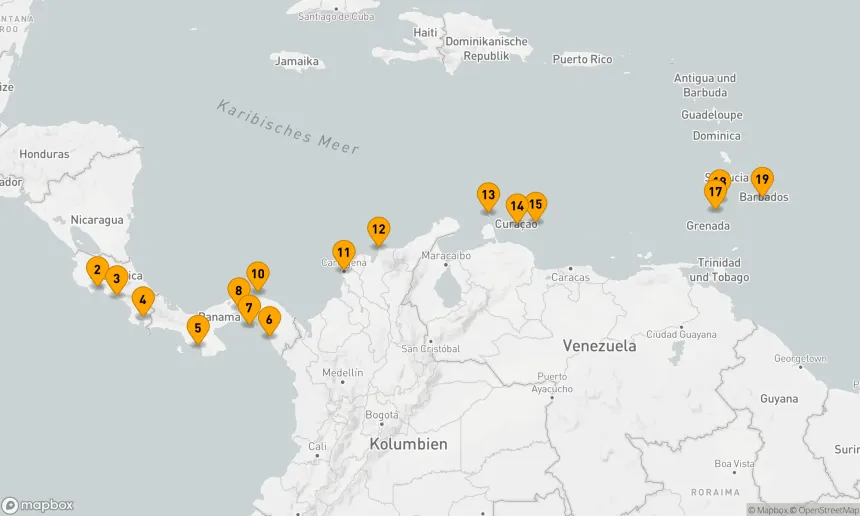 Route 18 Nächte - Entdecken Sie die Geheimnisse von Costa Rica und Panama