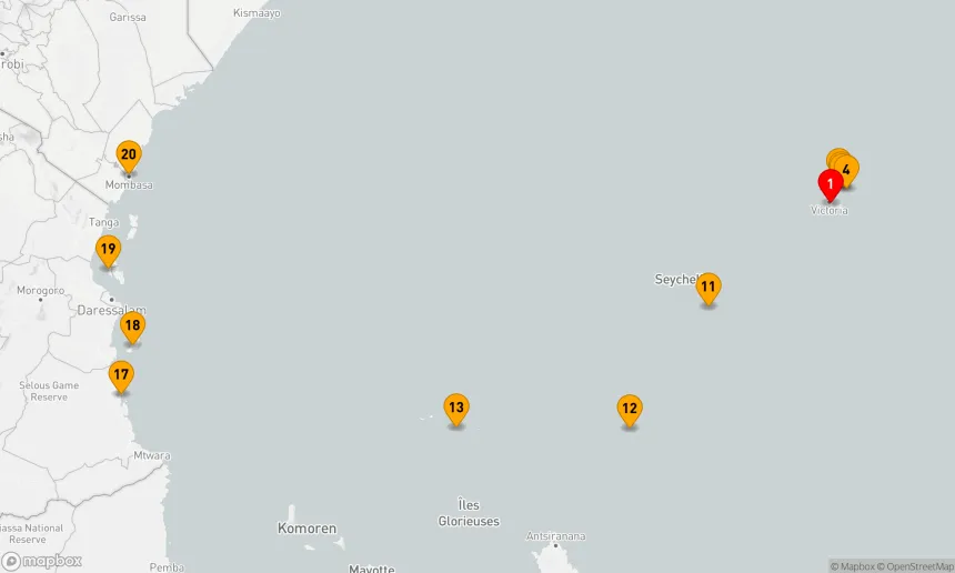 Route 19 Nächte - Entdecken Sie die Seychellen, Tansania und Kenia