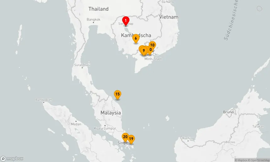 Route 20 Nächte - Entdecken Sie Vietnam und andere Länder auf dem Fluss und dem Meer