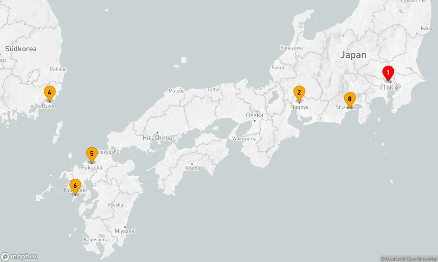 Route 8 Nächte - Entdeckung der japanischen Seele