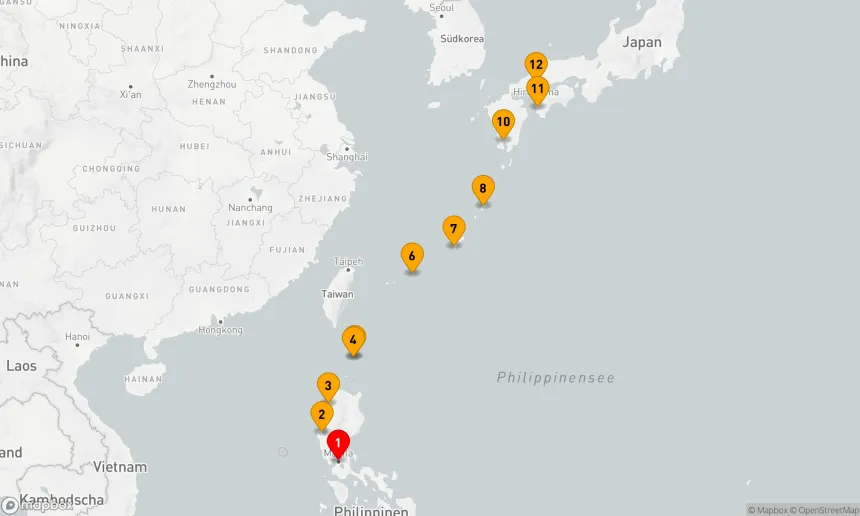 Route 11 Nächte - Entdeckungen zwischen Philippinen und Japan