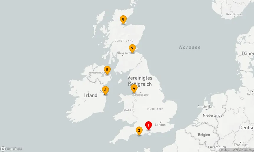 Route 10 Nächte - Entdeckungsreise entlang der Britischen Inseln