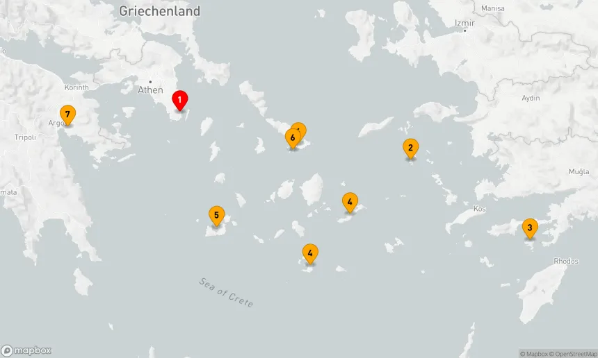 Route 7 Nächte - Entlang der griechischen Inseln der südlichen Ägäis – mit Smithsonian Journeys