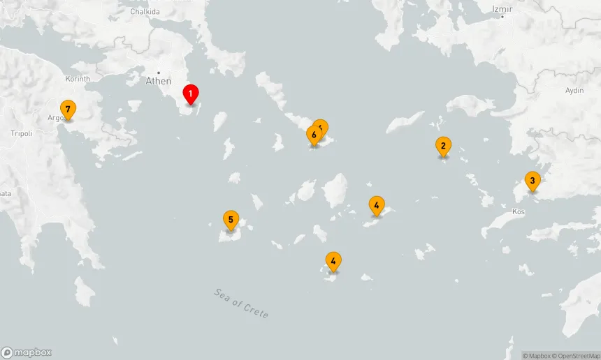 Route 7 Nächte - Entlang der griechischen Inseln der südlichen Ägäis – mit Smithsonian Journeys