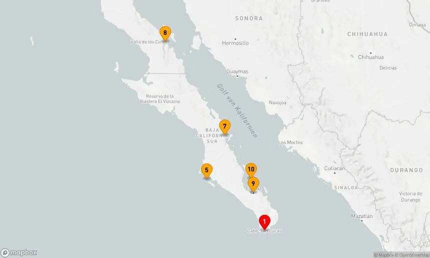 Route 10 Nächte - Erkundung im Herzen der Baja California
