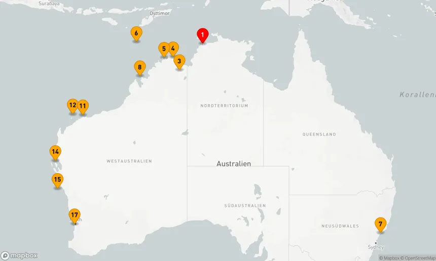 Route 16 Nächte - Australiens wilder Nordwesten und Korallenküsten