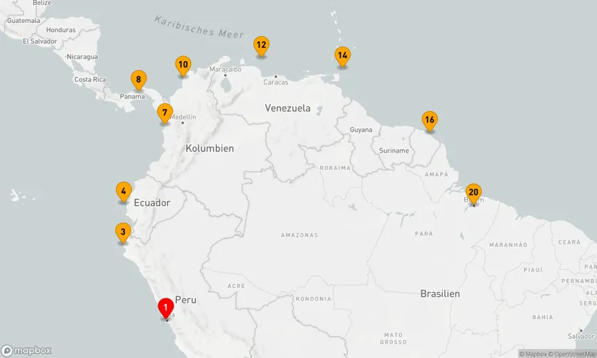 Route 19 Nächte - Expedition Süd- und Mittelamerika mit Panamakanal: Grenzenloses Kaleidoskop der Schöpfung (INS2805)