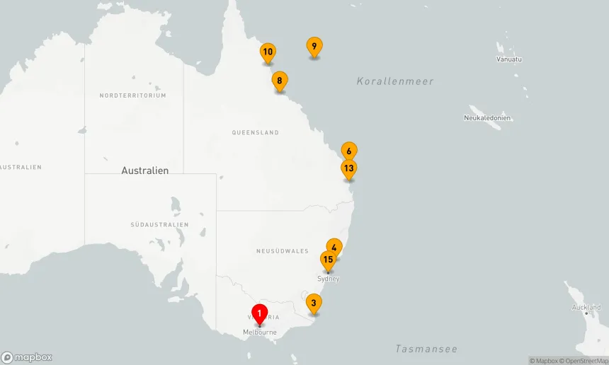 Route 14 Nächte - Faszination Australische Küstenzauber