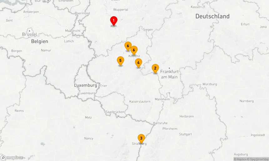 Route 7 Nächte - Feuerwerk auf dem Rhein