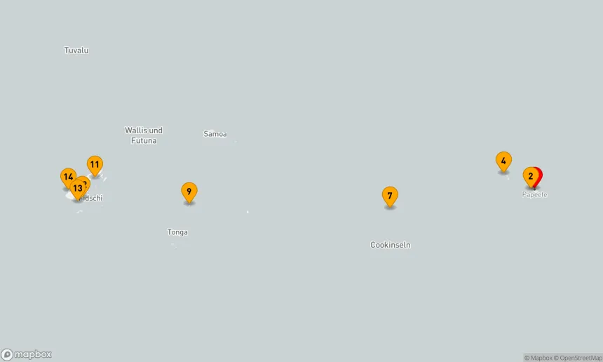 Route 15 Nächte - Fidschi, Tonga, Cook- und Gesellschaftsinseln