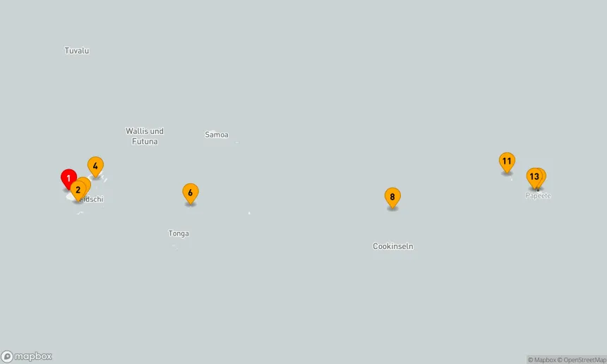 Route 13 Nächte - Fidschi, Tonga, Cook- und Gesellschaftsinseln