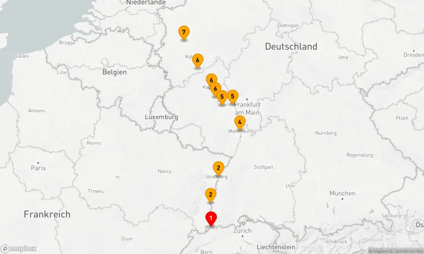 Route 7 Nächte - Flussreise nach Düsseldorf