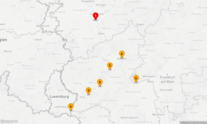 Route 7 Nächte - Genuss und Wein auf Rhein und Mosel