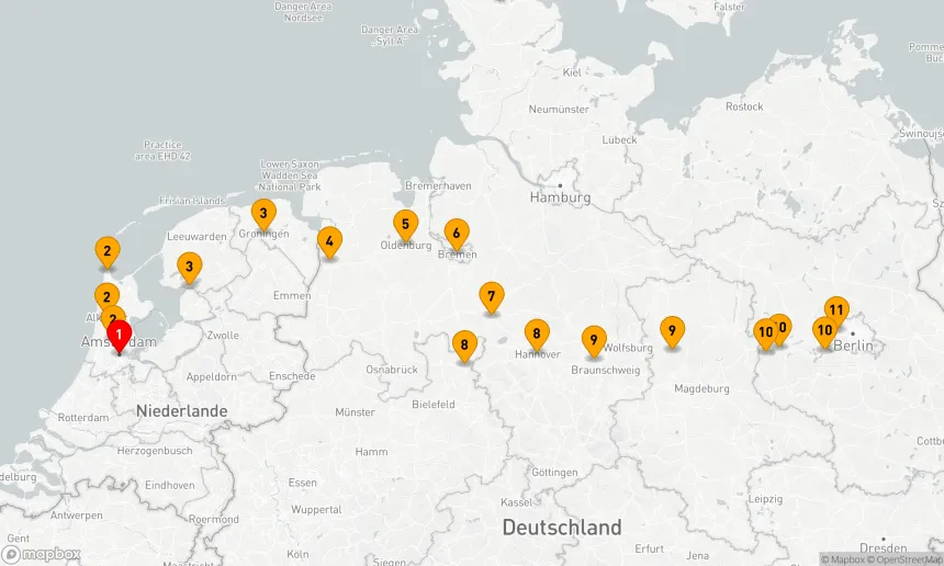 Route 10 Nächte - Grachten treffen Hauptstadt