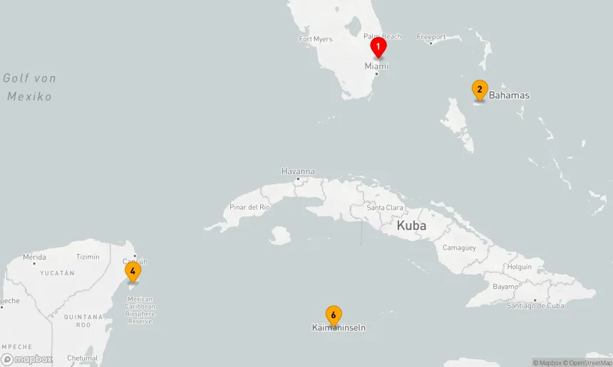 Route 7 Nächte - GRAND CAYMAN,  MEXIKO & BAHAMAS