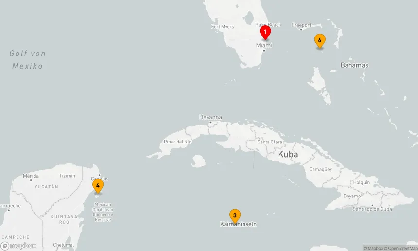 Route 6 Nächte - GRAND CAYMAN, MEXIKO & PERFEKTER TAG