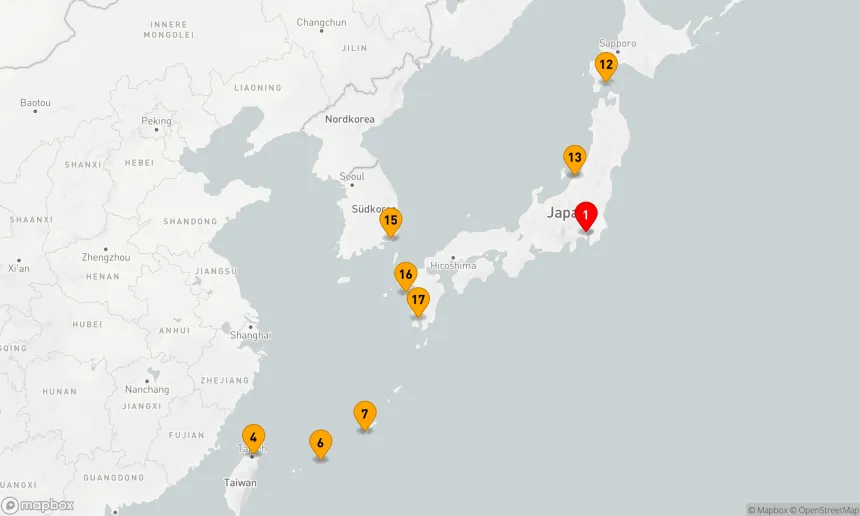 Route 18 Nächte - Grand Circle Japan mit Okinawa & Taiwan