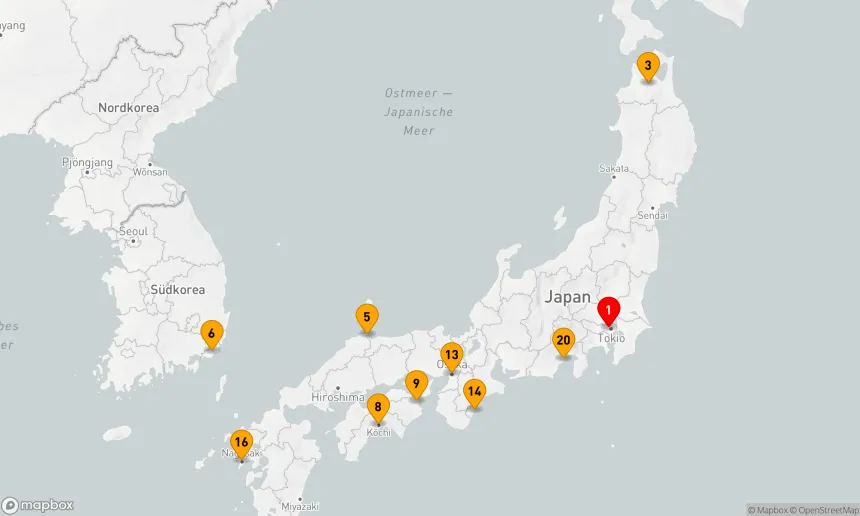 Route 20 Nächte - Grand Circle Japan mit Sommerfesten und Kumano-Feuerwerk