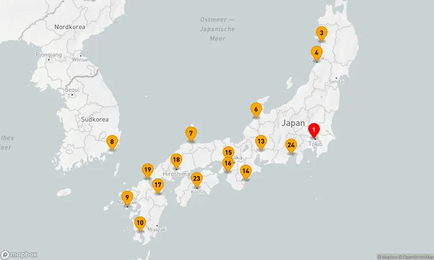 Route 24 Nächte - Grand Circle Japan mit Sommerfesten und Kumano-Feuerwerk