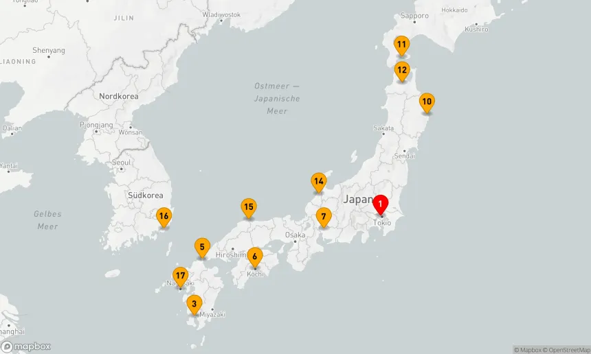 Route 20 Nächte - Grand Circle Japan mit Sommerfestivals